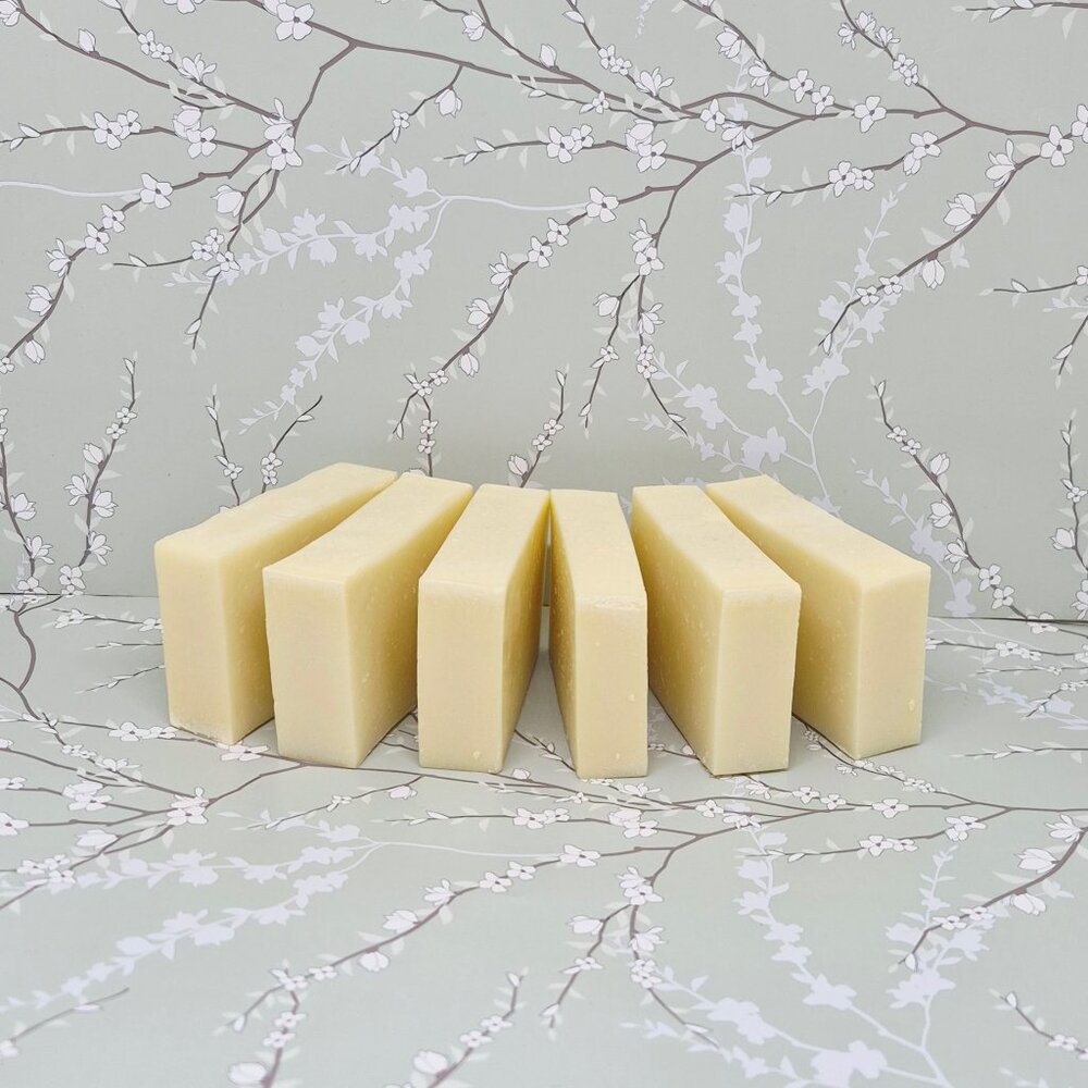 6 Handmade Unscented Tallow Soap Bars | Sensitive Skin 4-5oz each